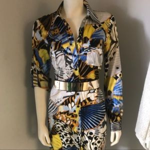 Marciano silk shirt dress